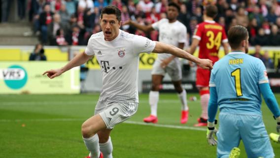 Robert Lewandowski gol Bayern Monachium Koln Kolonia Bundesliga