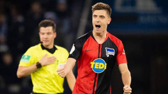 Krzysztof Piątek gol Hertha RB Lipsk Berlin