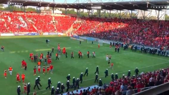Widzew Łódź awantura kibole